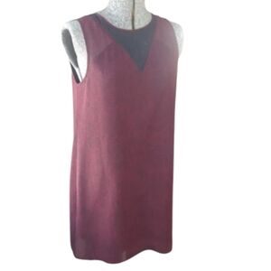 Size xsmall floral mesh mini black burgundy 👗🥻dress NWOT